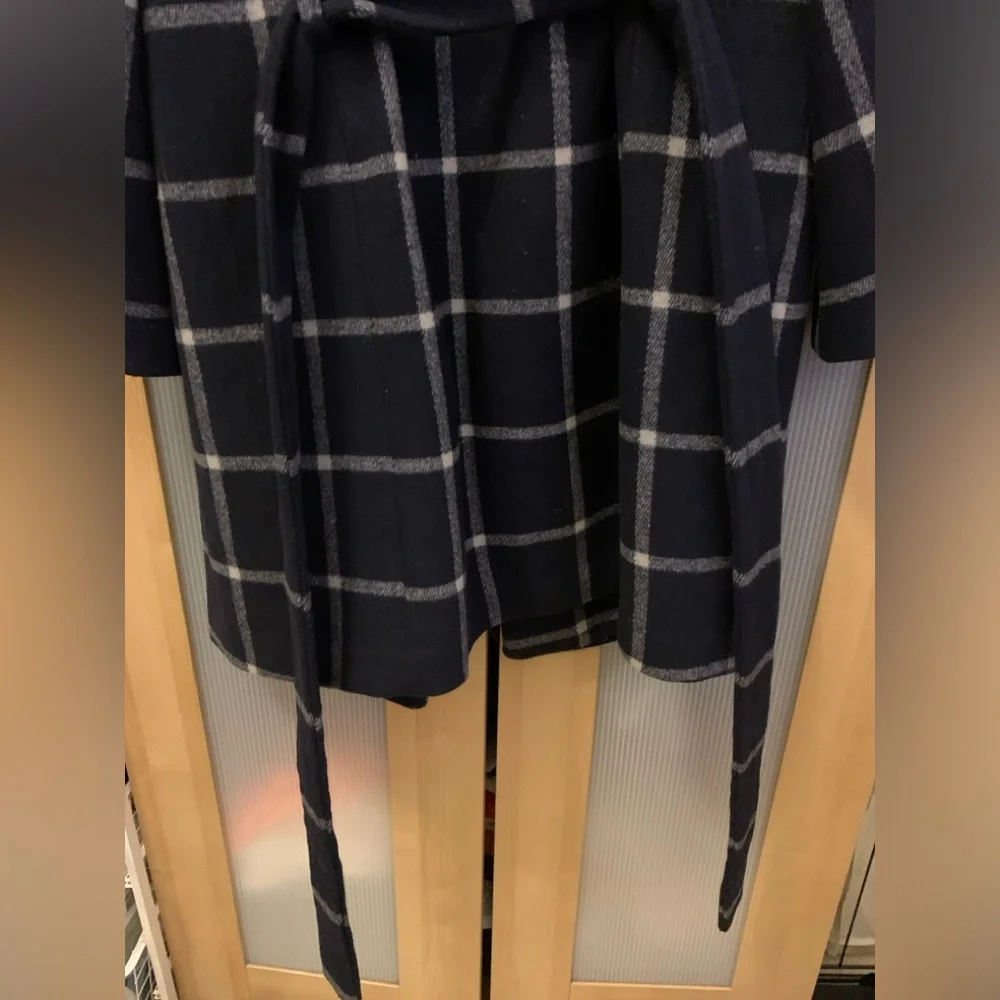 Ann Taylor wool blend windowpane coat Size MP - Picture 9 of 16